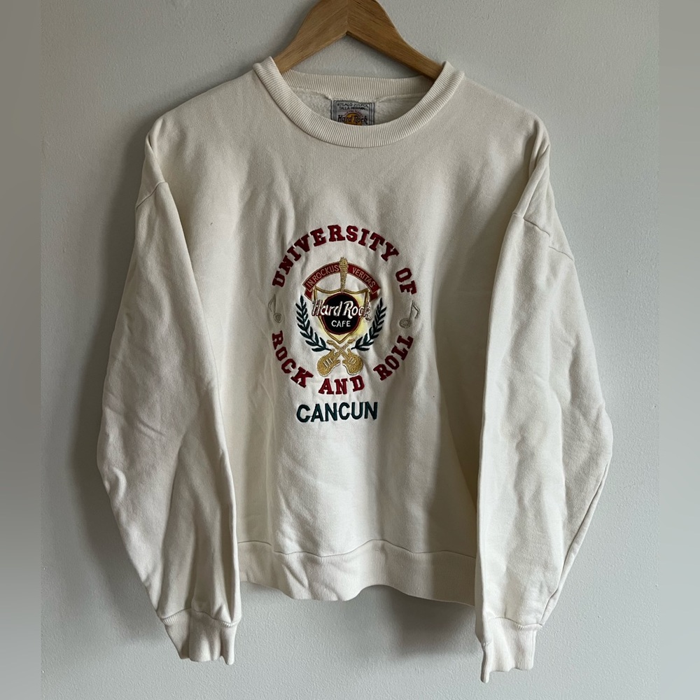 Vintage Hard Rock Cafe Crewneck / Medium / University Of Rock And Roll / 90s